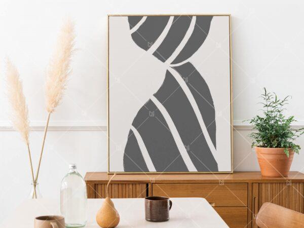 Frame Mockup For Printable Living Room Wall Art Poster (FREE)