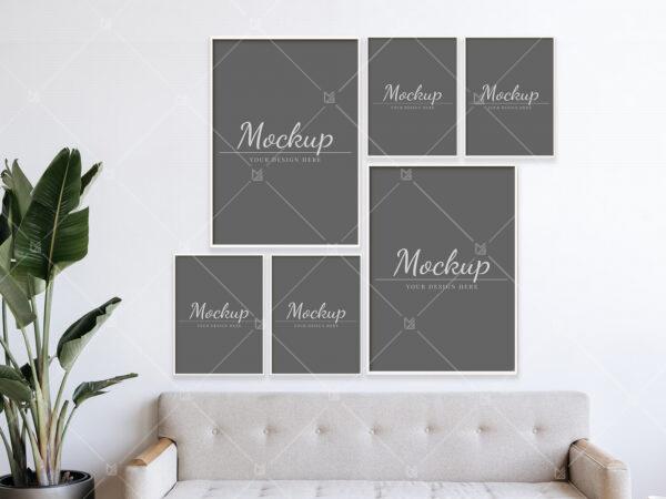 Six Frame Mockup For Etsy Poster Product