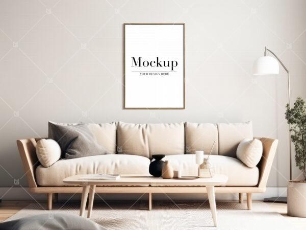 One Frame Mockup For Wall Art Poster