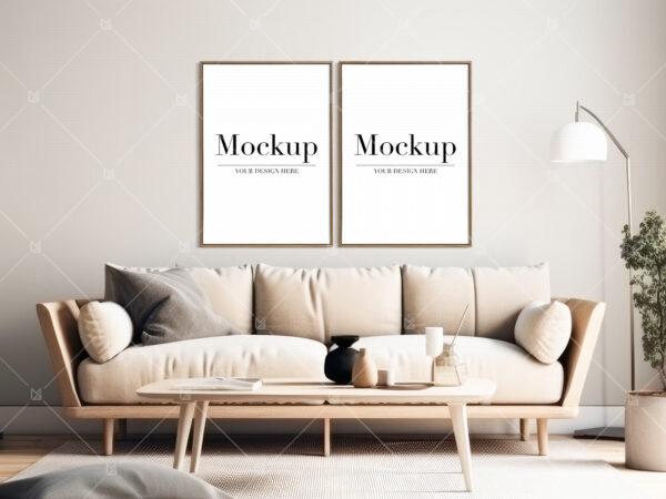 Two Frame Mockup For Etsy Wall Art Poster