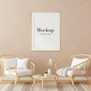 One Frame Mockup For Etsy Wall Art Poster Product