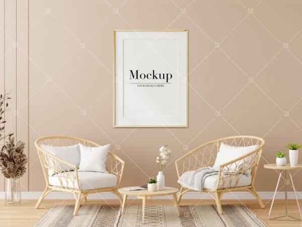 One Frame Mockup For Etsy Wall Art Poster Product